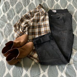 Gap Mid Rise Girlfriend Jeans Black Size 32/14R